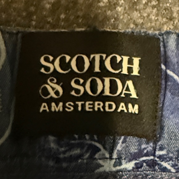 Scotch & Soda Blue Patterned Hybrid Shorts NWT Size 30 - Picture 7 of 10